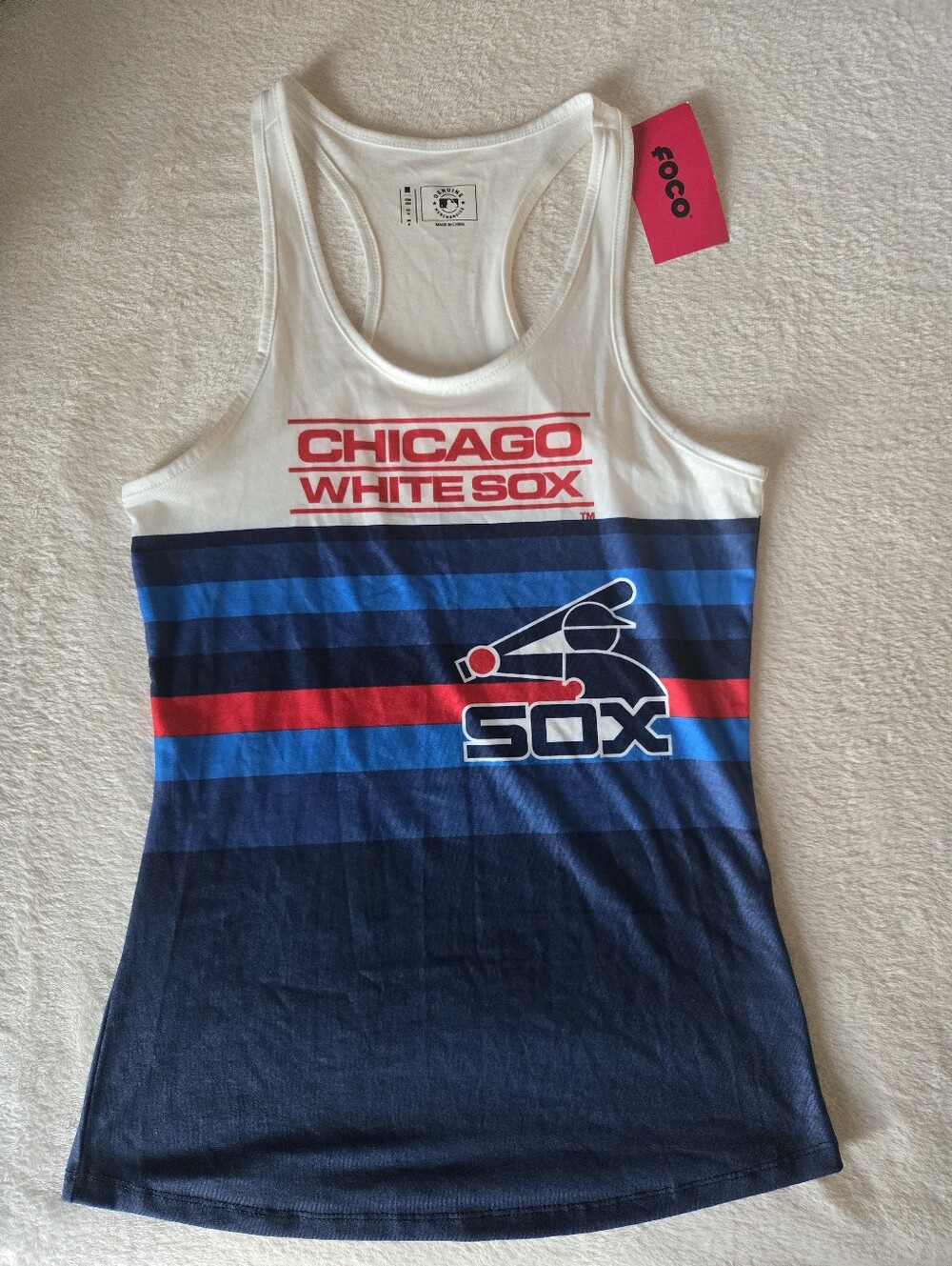 NWT Chicago White Sox Retro Stripe Womens Tank, Medium